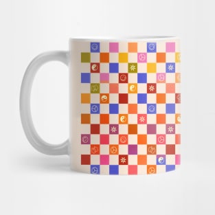 70s Retro Checkered Pattern Mug